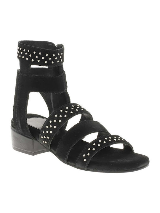 Wildleder Damen Sandalen in Schwarz Farbe