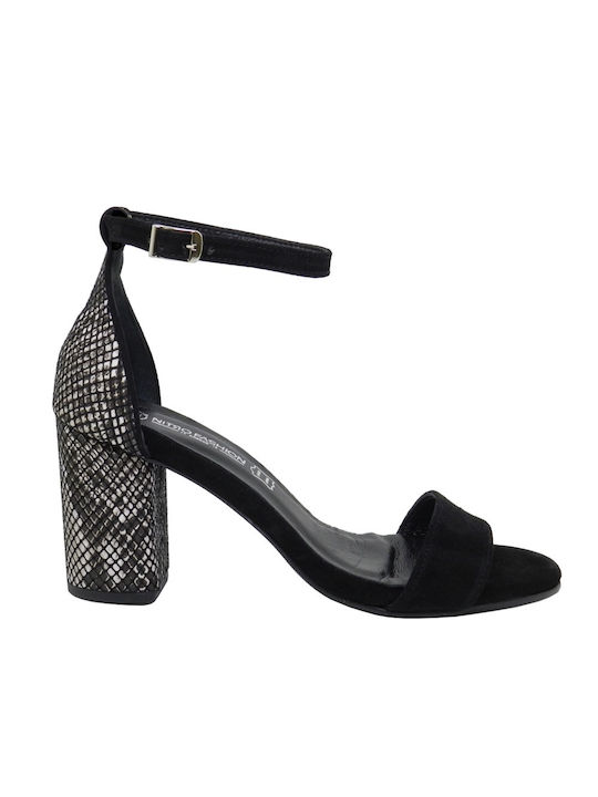 Nitro Fashion Piele Sandale dama in Culorea Negru