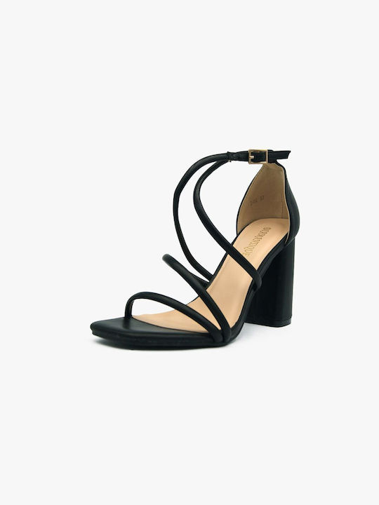 Joya Damen Sandalen aus Veloursleder in Schwarz Farbe