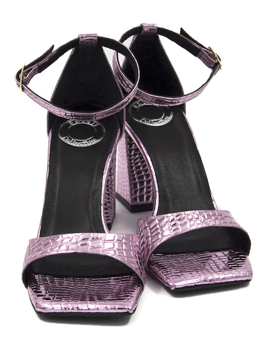 Bacali Collection Women's Sandals with Ankle Strap Purple