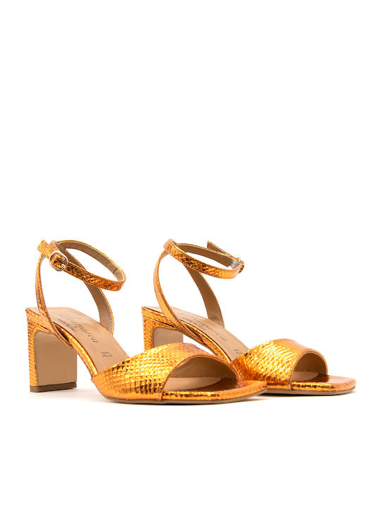 Leather Sandals Orange