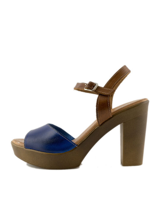 Leather Sandals Blue