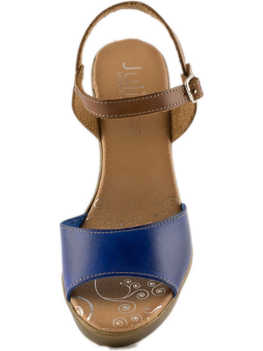 Leather Sandals Blue