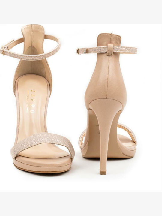 Leder Sandalen Beige