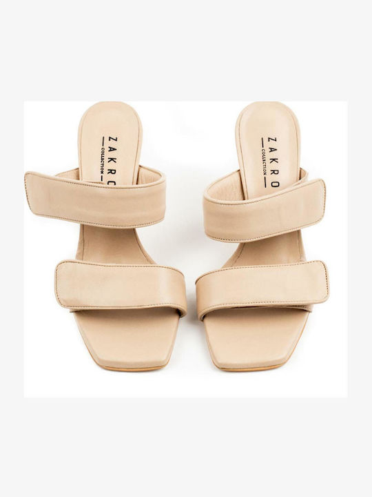 Leder Sandalen Beige