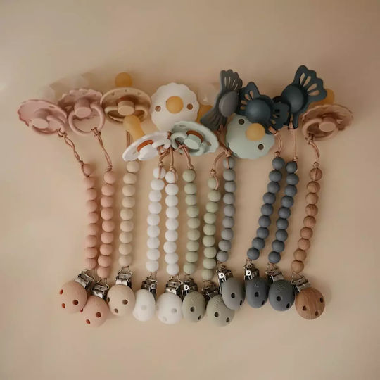 Mushie Κλιπ Πιπίλας με Χάντρες από Σιλικόνη Πράσινο