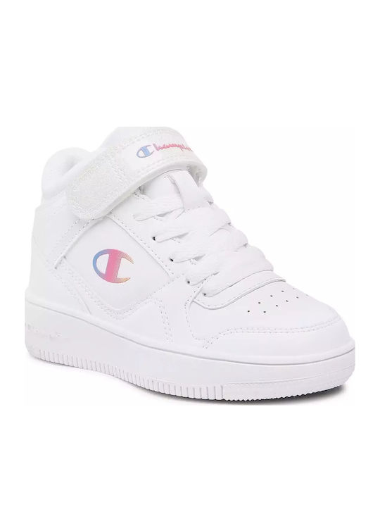 Rebound Παιδικά Sneakers High με Σκρατς Λευκά