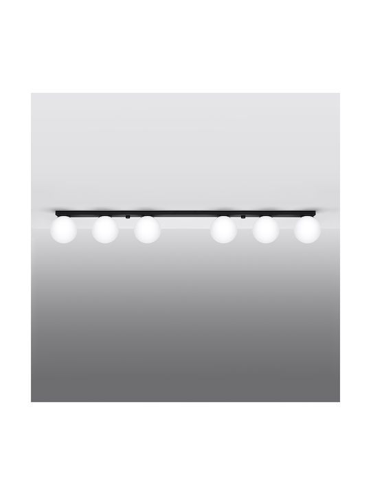 Sollux Ceiling Mount Light 122cm Black with Socket G9