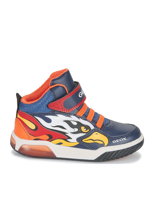 J INEK Παιδικά Sneakers High με Σκρατς & Φωτάκια Πολύχρωμα
