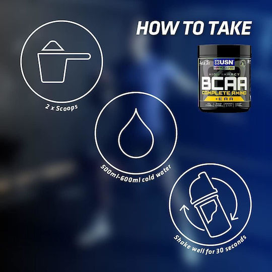 USN Hardcode High Impact BCAA Complete Amino & EAA 400gr Blue Raspberry