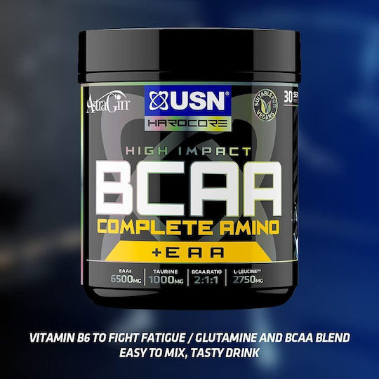 USN Hardcode High Impact BCAA Complete Amino & EAA 400gr Blue Raspberry