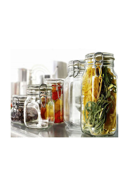 Homestyle Fido Vase General Use with Airtight Lid Glass Transparent 4000ml