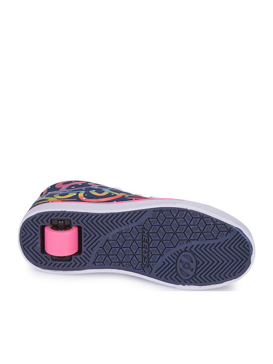 Kinder Sneakers Hoch mit Rollen Blau