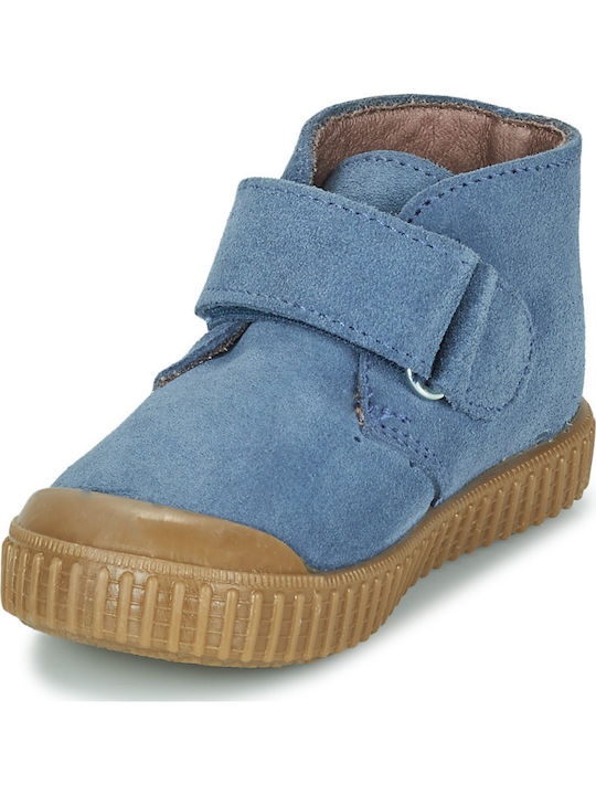 Παιδικά Sneakers High με Σκρατς Μπλε