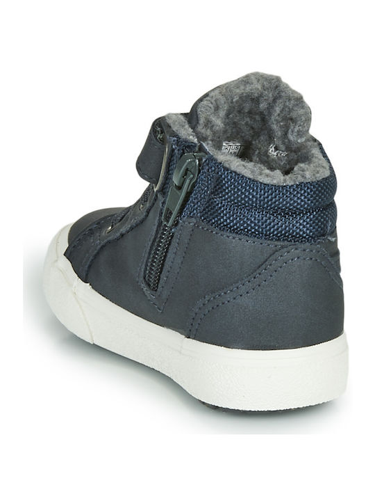 Παιδικά Sneakers High με Σκρατς Μπλε