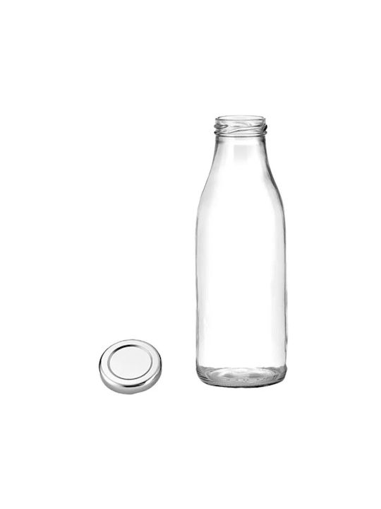 Latte Roma Bottle Glass with Screw Lid Transparent 1000ml