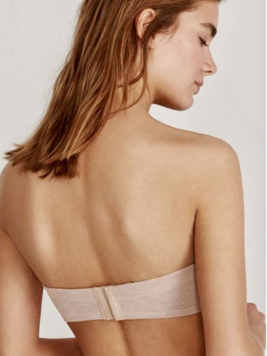 Μπεζ Strapless Σουτιέν