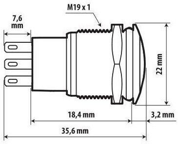 Lampa Ein/Aus-Schalter Auto 12V-24V Grün