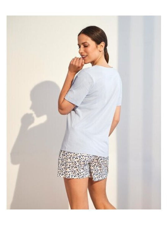 Promise Summer Women's Pyjama Set Light Blue