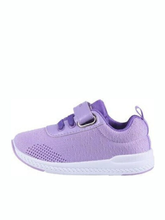 Peppa Pig Kids Sneakers with Hoop & Loop Closure Purple