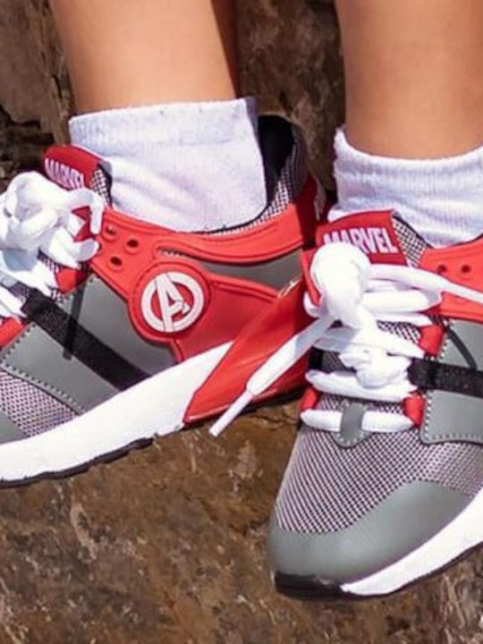 Avengers Kids Sneakers Gray with Lights
