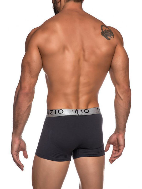 Inizio Herren Boxershorts Anthracite / Silver 1Packung