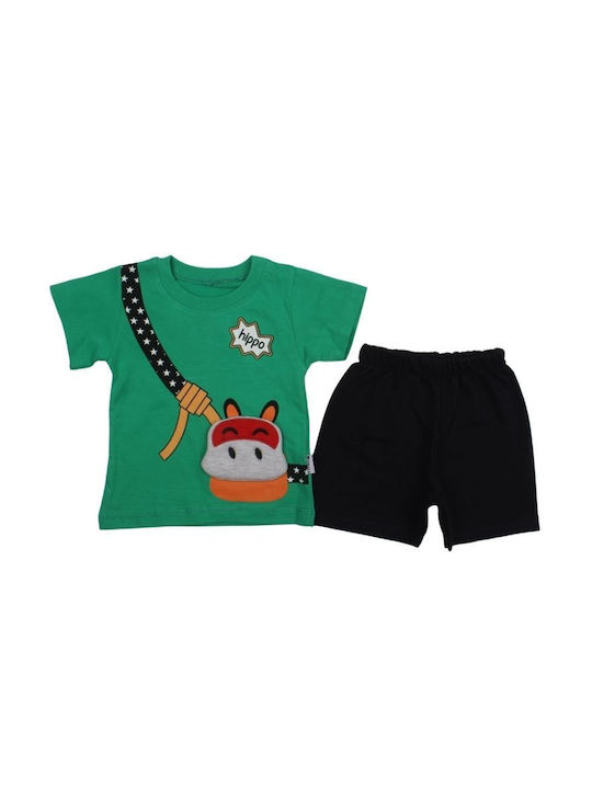 Eymus Kids Set with Shorts Summer 2pcs Green