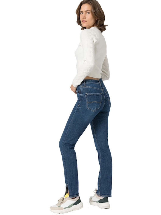 Tiffosi High Waist Women's Jean Trousers with Rips in Slim Fit