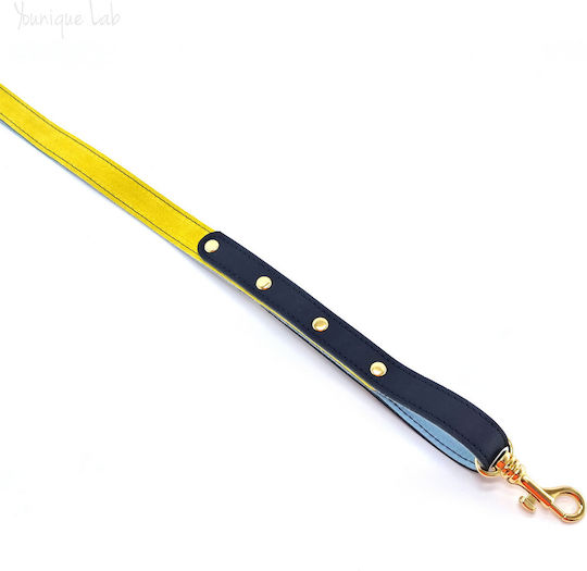 Younique Lab Dog Leash/Lead Leather LARGE in Blue color 3cm