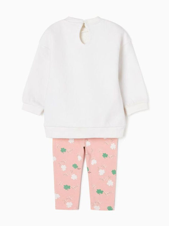 Zippy Kids Set with Leggings Winter 2pcs White