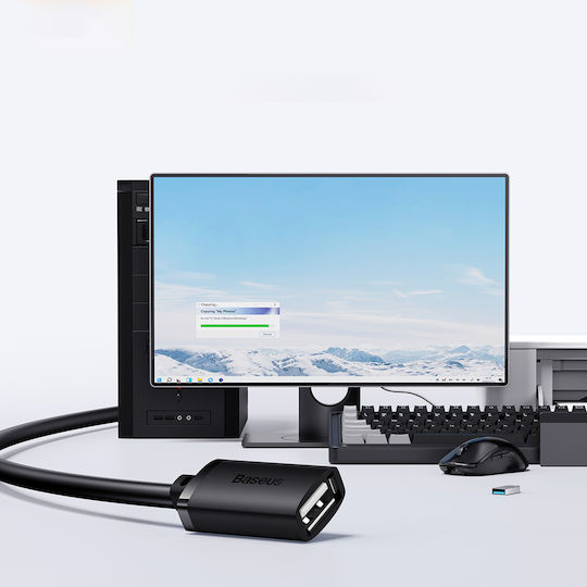 Baseus USB 2.0 Kabel USB-A-Stecker - USB-A-Buchse Schwarz 0.5m B00631100111-00