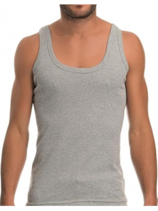 Men's Undershirts Sleeveless in Gray Color 6Pack