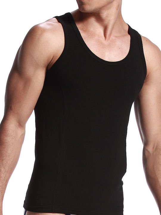 Men's Undershirts Sleeveless in Black Color 2Pack