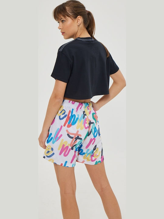 Γυναικείο Καλοκαιρινό Crop Top Βαμβακερό Κοντομάνικο Μαύρο