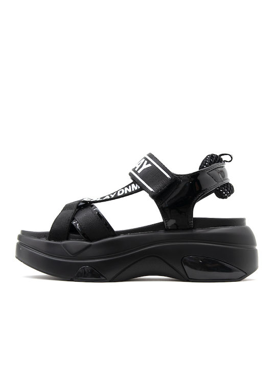 Replay Women's Flat Sandals With a strap Flatforms In Black Colour