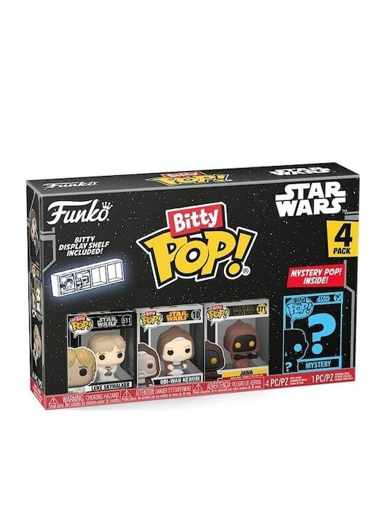 Funko Bitty Pop! Movies: Luke Skywalker, Obi-Wan Kenobi, Jawa & Chase Chase 4τμχ Funko Bitty Pop! Movies: Luke Skywalker, Obi-Wan Kenobi, Jawa & Chase Chase 4τμχ