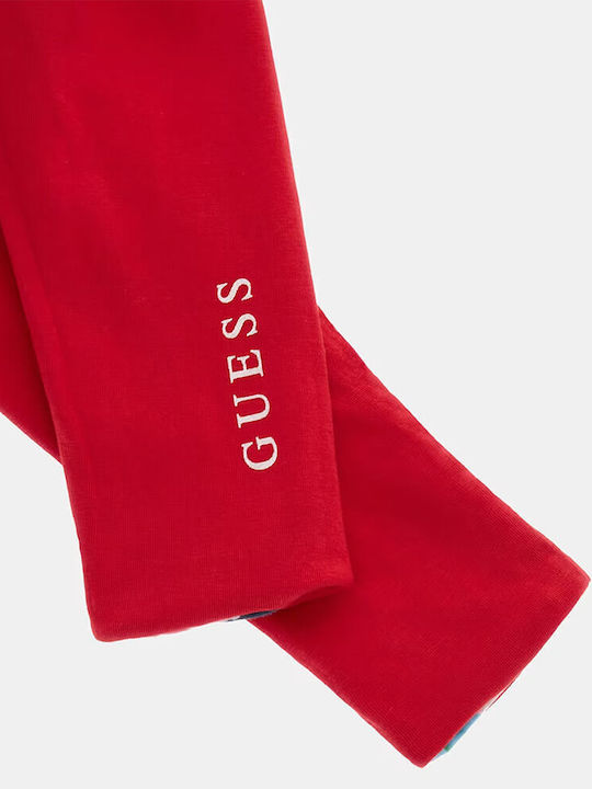 Guess Leggings pentru Copii Lung Roșu