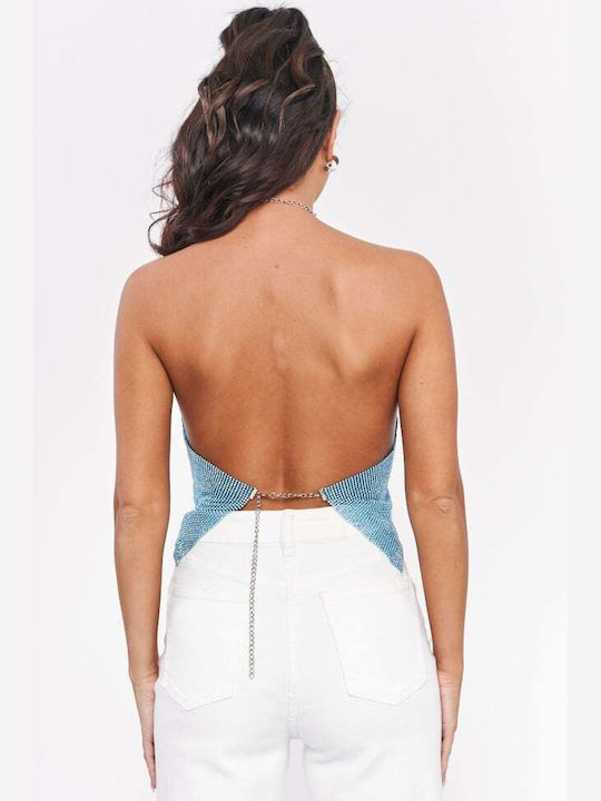 Γυναικείο Crop Top Γαλάζιο
