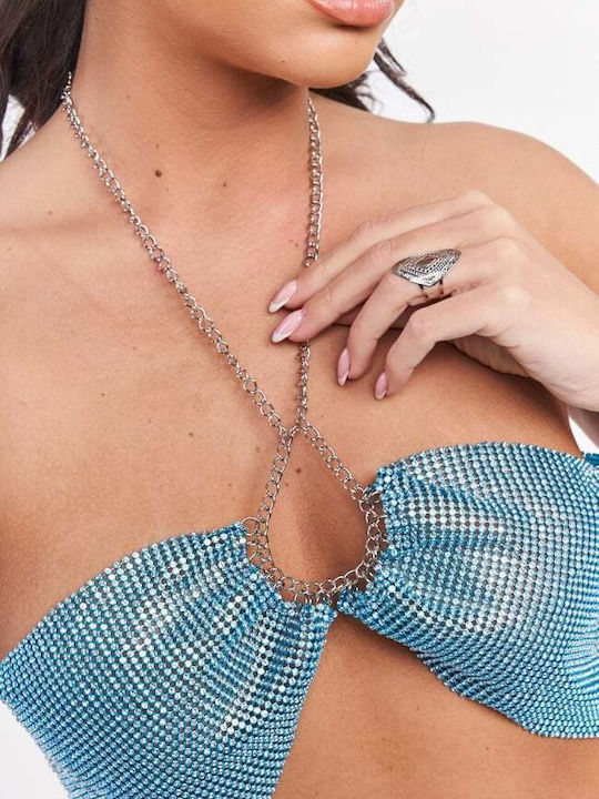 Γυναικείο Crop Top Γαλάζιο