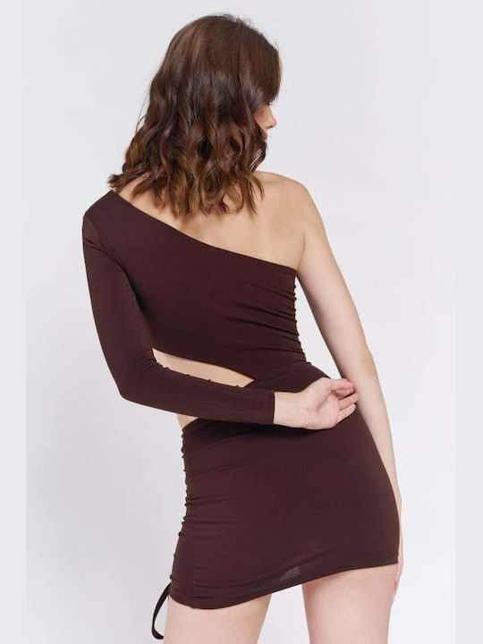 Mini Evening Dress Brown