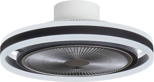 Gruppe RX3310 Πλαφονιέρα 50cm με Φως Μαύρη