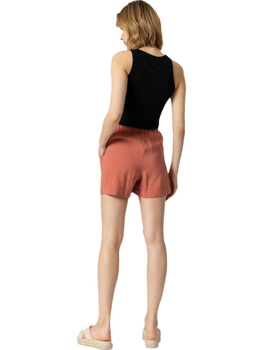 Tiffosi Damen Hohe Taille Shorts Orange