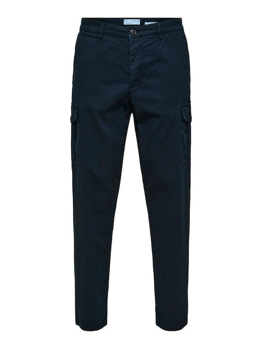 Cargo Men's Trousers in Slim Fit Navy Blue