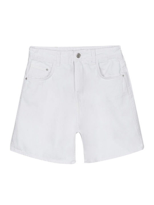 Women's Jean High-waisted Shorts White