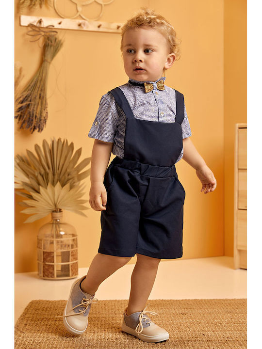 Radu Kinder Set mit Shorts Sommer 2Stück Marineblau