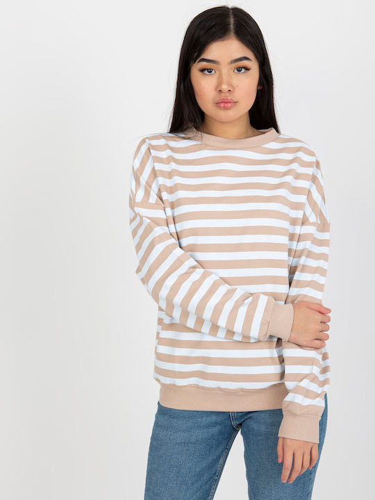 Rue Paris Women's Long Sweatshirt Beige