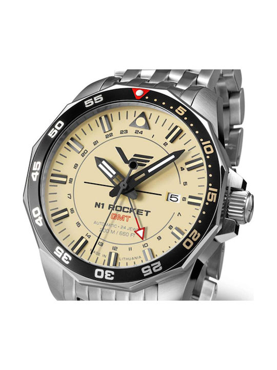 Vostok Europe Rocket N-1 Watch Automatic with Silver Metal Bracelet