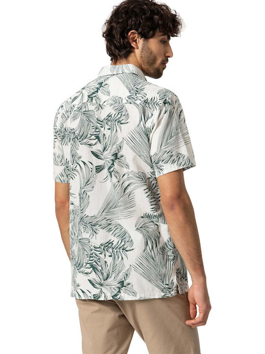 Tiffosi Men's Shirt Short Sleeve Floral Green