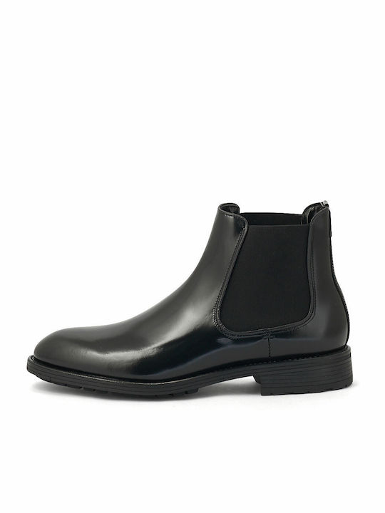 Aldo Men's Leather Chelsea Ankle Boots Black