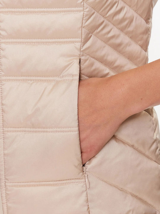 Women's Short Puffer Jacket for Spring or Autumn White